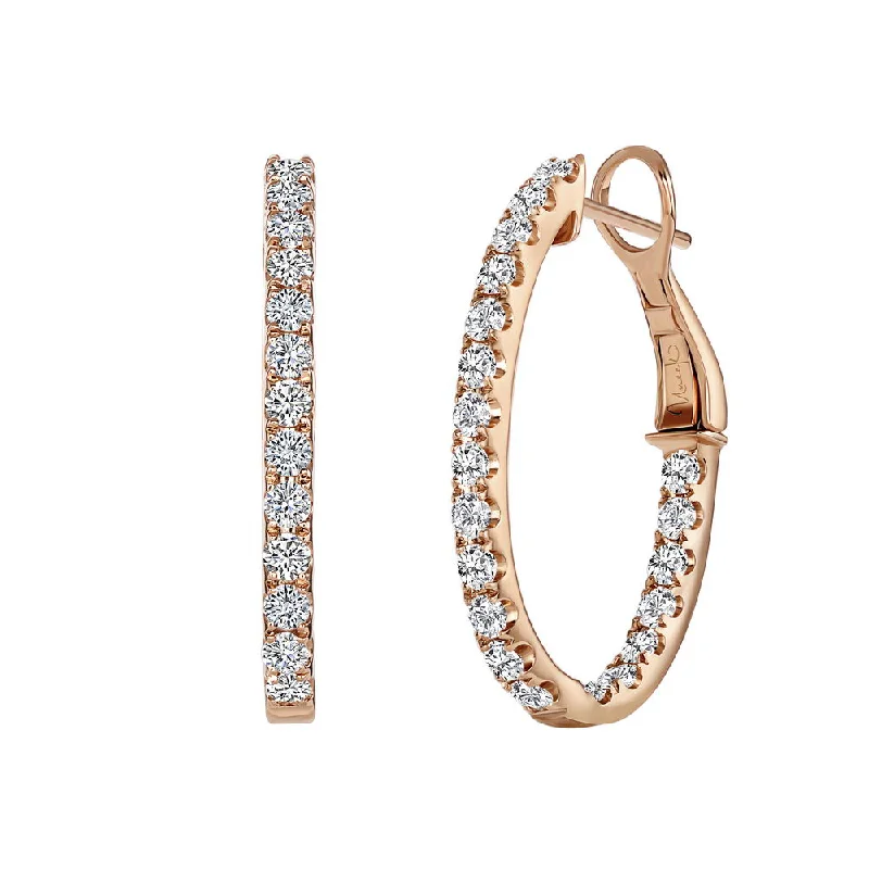 Women’s statement earrings-Uneek Chatterley Collection 1-Row Hoop Earrings