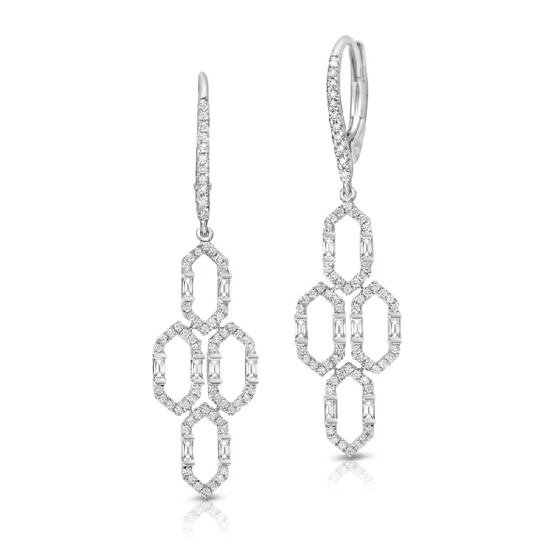 Women’s long drop earrings-Uneek Dangling Diamond Earrings