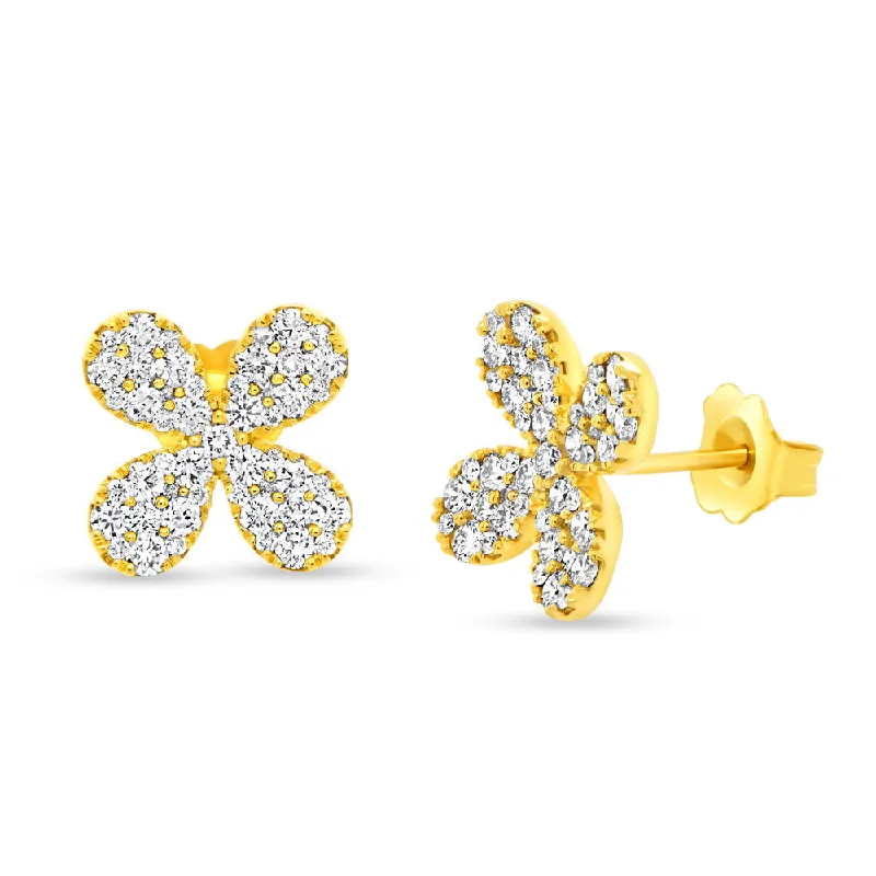 Women’s stud earrings-Uneek Vernal Collection Floral Stud Earrings