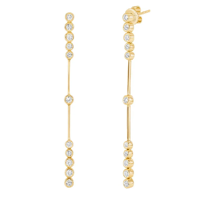 Women’s pearl earrings-Uneek Gatsby Collection Dangle Earrings