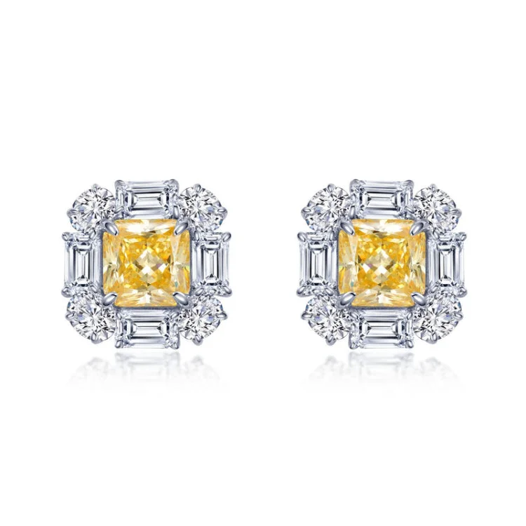 Women’s crystal drop earrings-Regal Stud Earrings