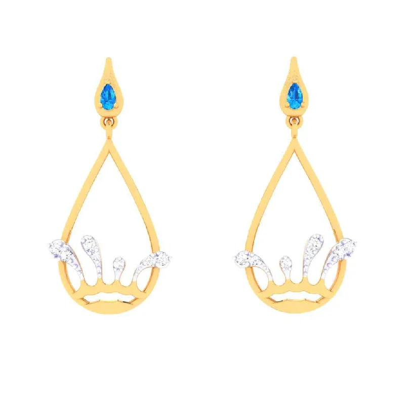 Women’s infinity earrings-22k Raindrop-themed Season Special Gold Earrings Design