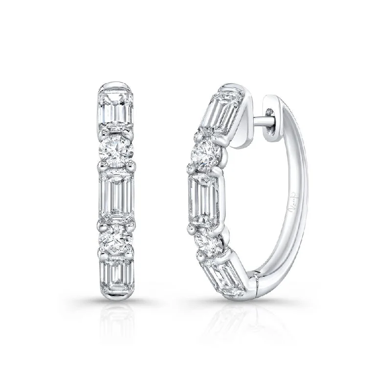 Women’s layered earrings-Uneek Signature Collection Huggie Earrings