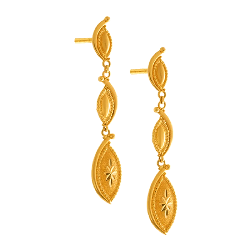 Women’s stud earrings-22KT Yellow Gold Jhumki Earrings For Women