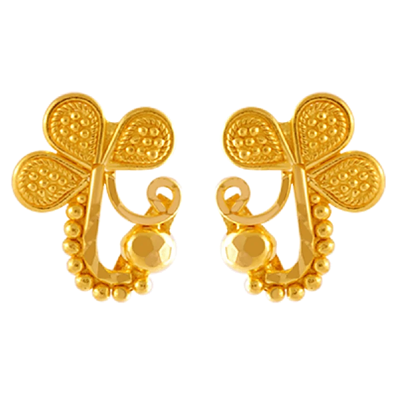 Women’s affordable earrings-22KT Yellow Gold Jhumki Earrings For Women