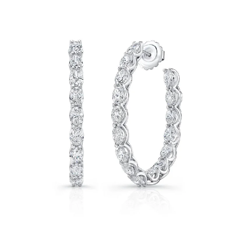 Women’s fashion crystal earrings-Uneek Signature Collection Hoop Earrings