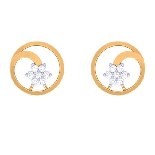 Women’s minimalist earrings-Round-shaped Latest Design Of Gold Earrings