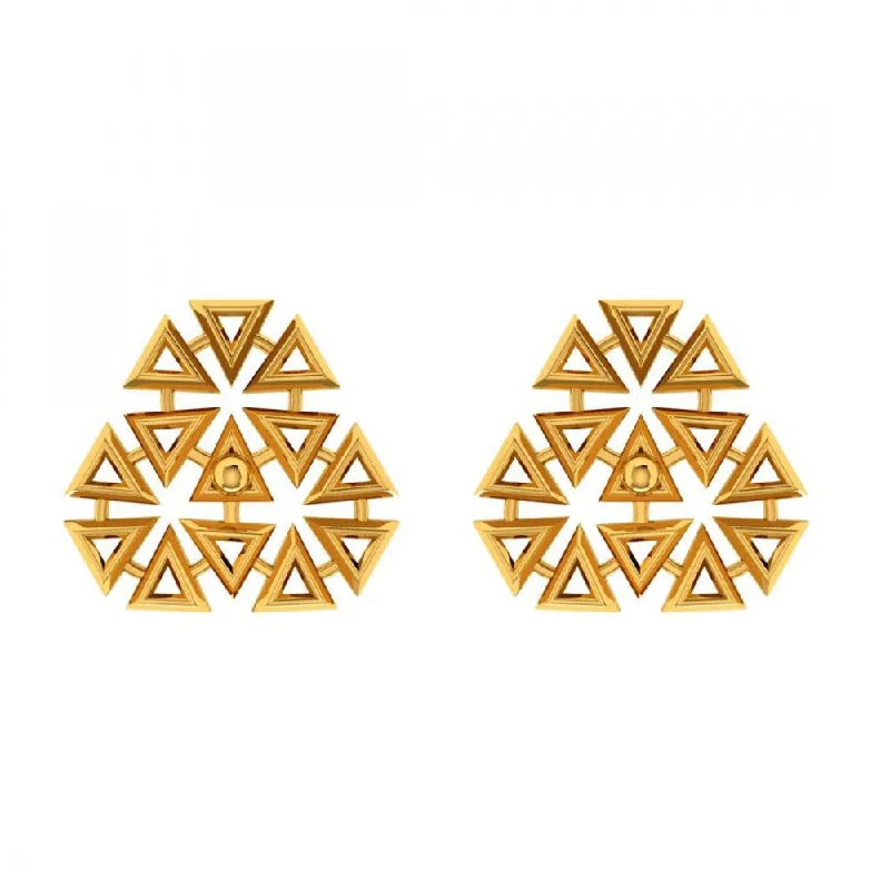 Women’s trendy gold earrings-22KT (916) Yellow Gold Earrings For Women