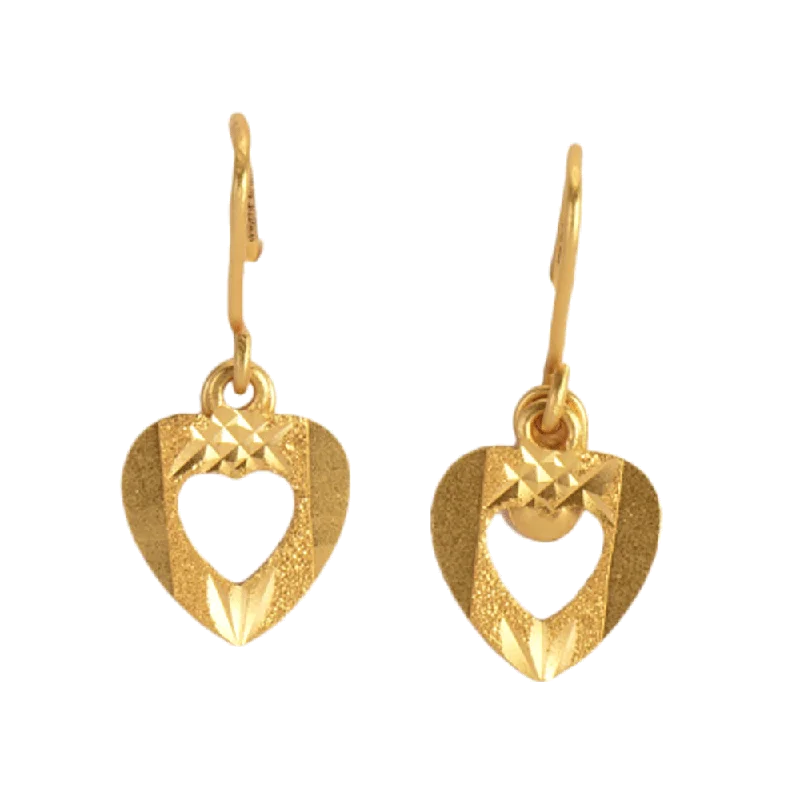 Women’s teardrop earrings-22KT Yellow Gold Stud Earrings For Women