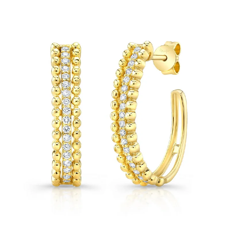 Women’s diamond stud earrings-Uneek Chatterley Collection Hoop Earrings