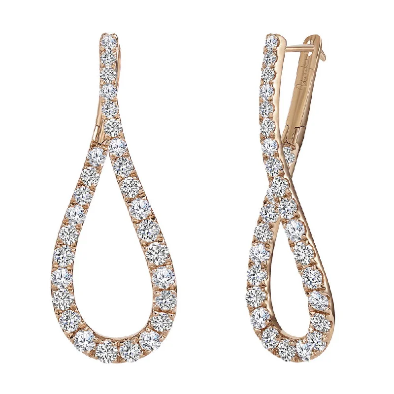 Women’s gold dangle earrings-Uneek Chatterley Collection Hoop Earrings