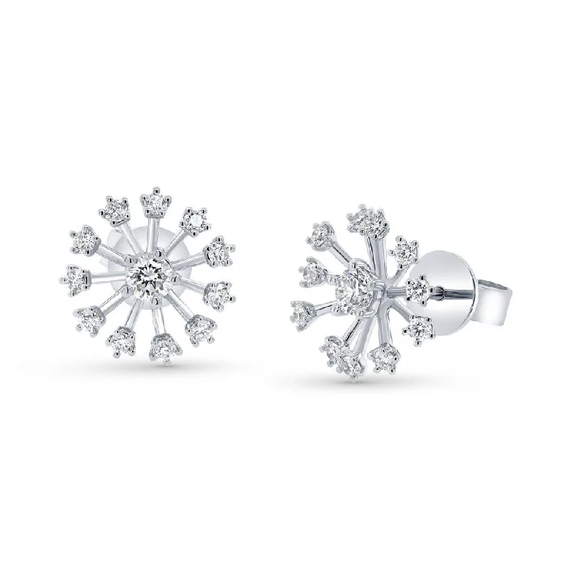 Women’s gold stud earrings-Uneek Bouquet Collection Star Stud Earrings