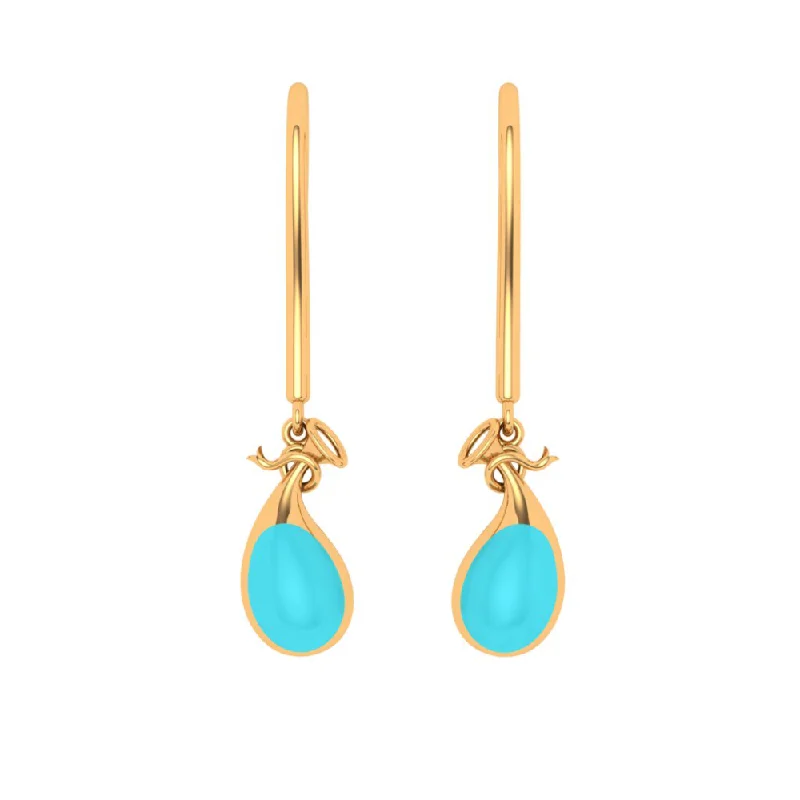 Women’s crystal drop earrings-Delectable Hook Type 22k Gold Drop Earrings