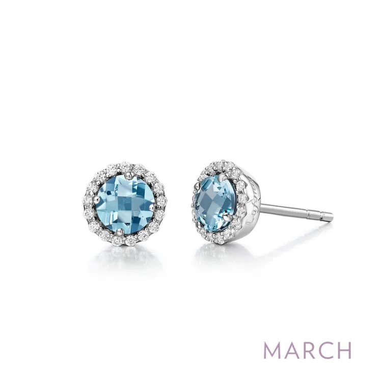 Women’s statement earrings-March Birthstone Earrings