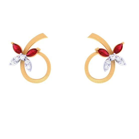 Women’s long earrings-22KT Dazzling Gold Earrings