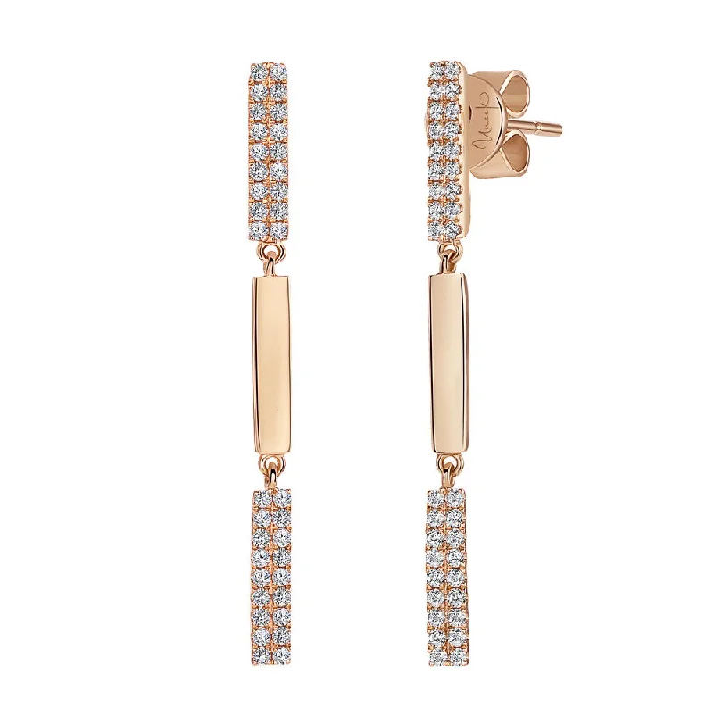 Women’s round earrings-Uneek Dangling Diamond Earrings