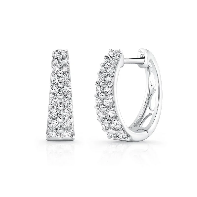 Women’s big hoop earrings-Uneek Chatterley Collection 2-Row Huggie Earrings