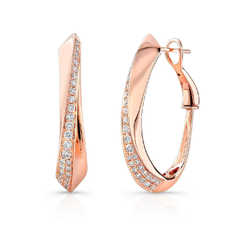 Women’s diamond stud earrings-Uneek Chatterley Collection Double-Row Hoop Earrings