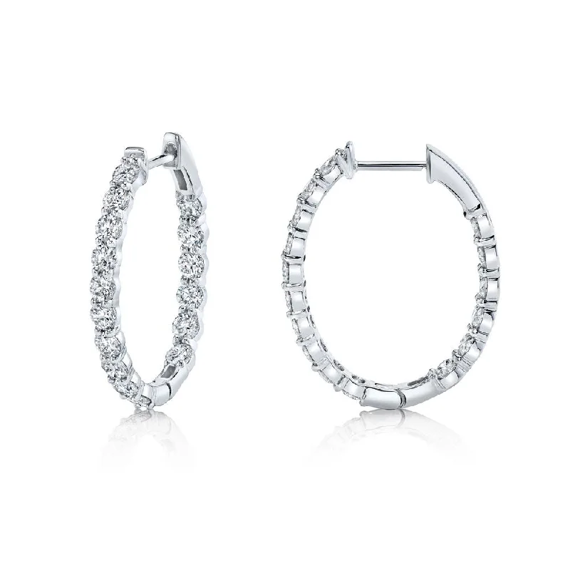 Women’s statement gemstone earrings-Uneek Signature Collection Hoop Earrings