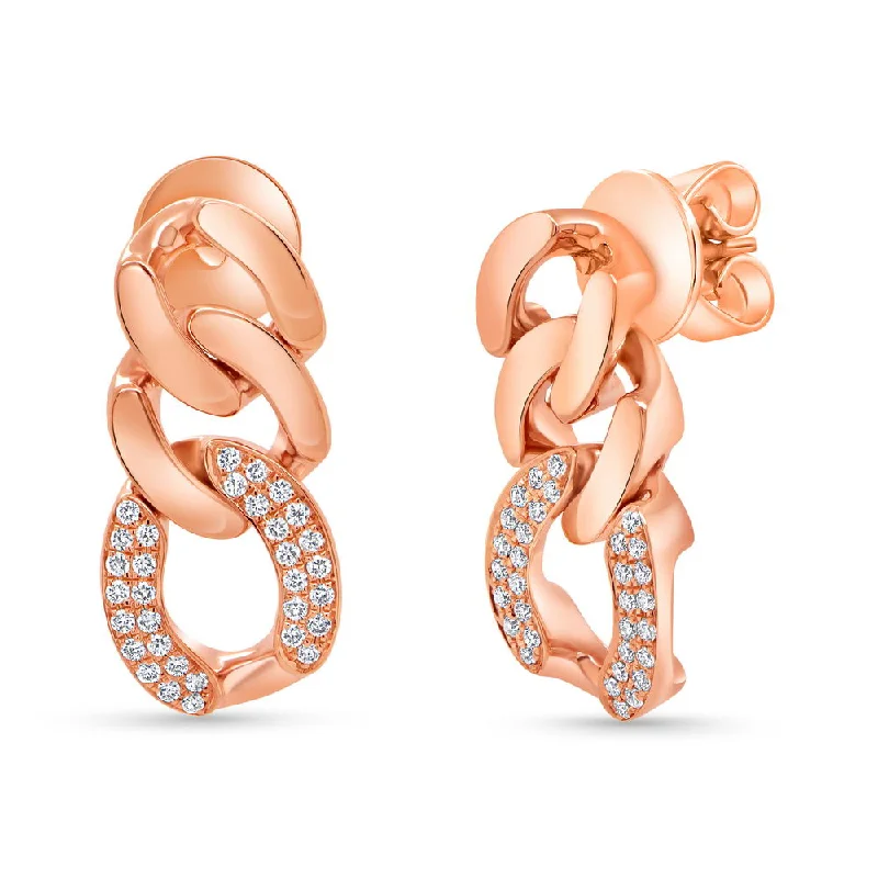 Women’s sparkly earrings-Uneek Legacy Collection Link Earrings