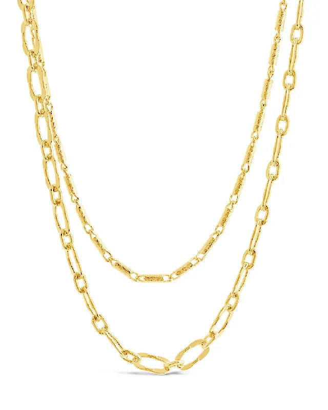 Women’s pearl necklaces-Isadora Layered Chain Necklace