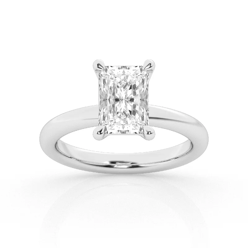 Women’s emerald cut engagement rings-Diamond Solitaire Engagement Ring - 2 Ct Radiant