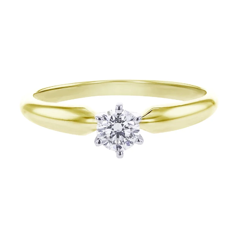 Women’s vintage halo engagement rings-Christa Ready For Love Diamond Engagement Ring 1/4CT