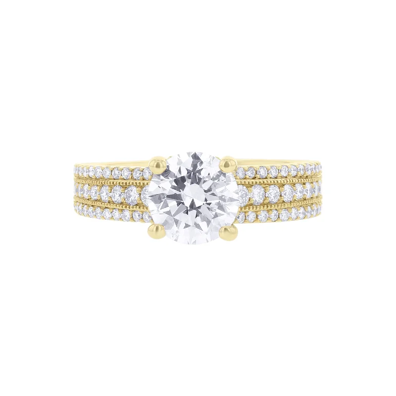 Women’s vintage engagement rings with diamonds-Roxanne Certified Ready for Love Diamond Engagement Ring