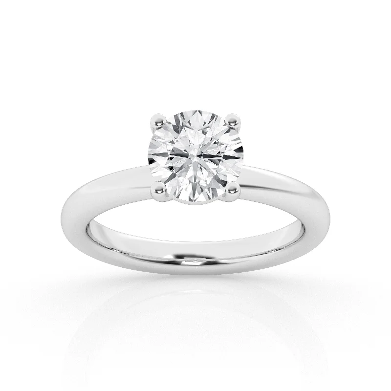 Women’s modern engagement rings-DIAMOND SOLITAIRE ENGAGEMENT RING - 3 CT ROUND