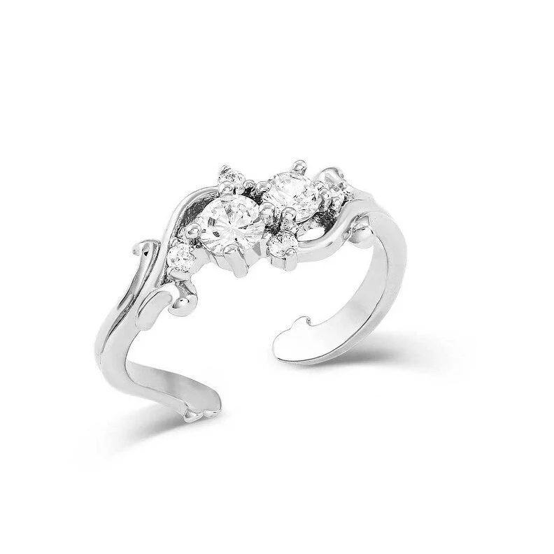 Women’s gold rings-Montana Silversmiths Ring Womens Fiery Ice Crystal Nature RG5110 - Silver