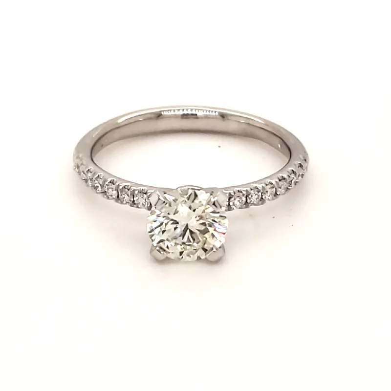 Women’s diamond solitaire engagement rings-DIAMOND ENGAGEMENT RING SETTING