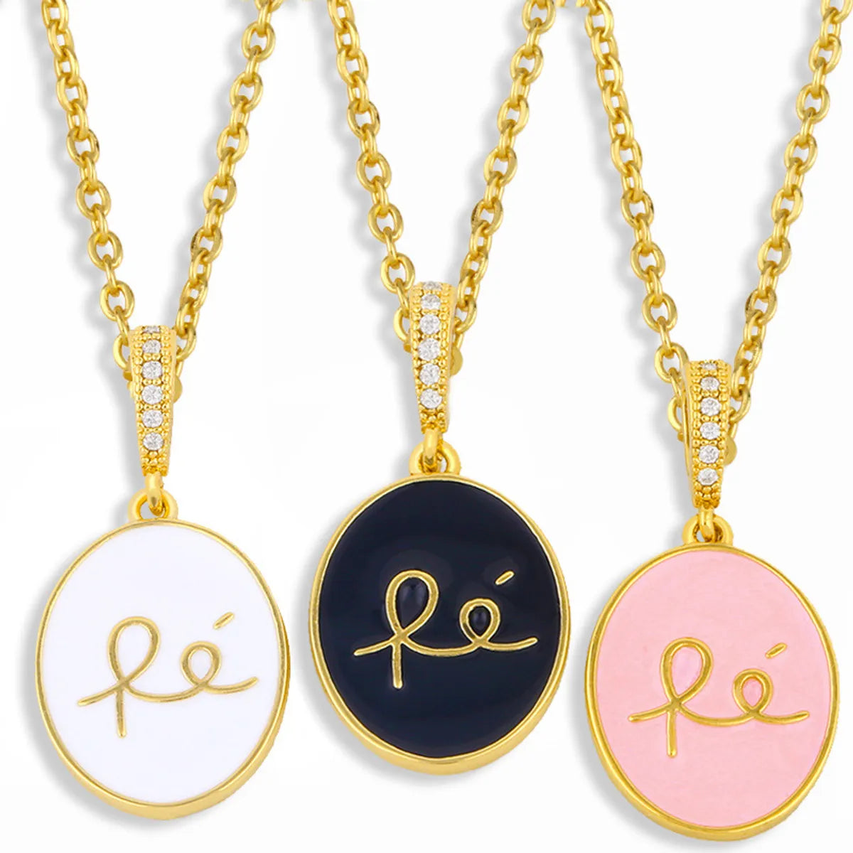 Women’s matching necklace sets-Simple Letter Necklace