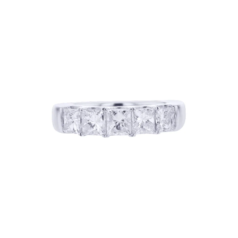 Women’s engagement rings with accent diamonds-Diana Princess Cut Diamond Wedding Ring 2ct