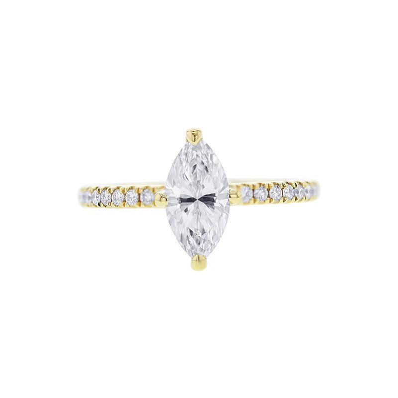 Women’s engagement rings with milgrain details-Eloise Ready for Love Diamond Engagement Ring 1 1/3ct