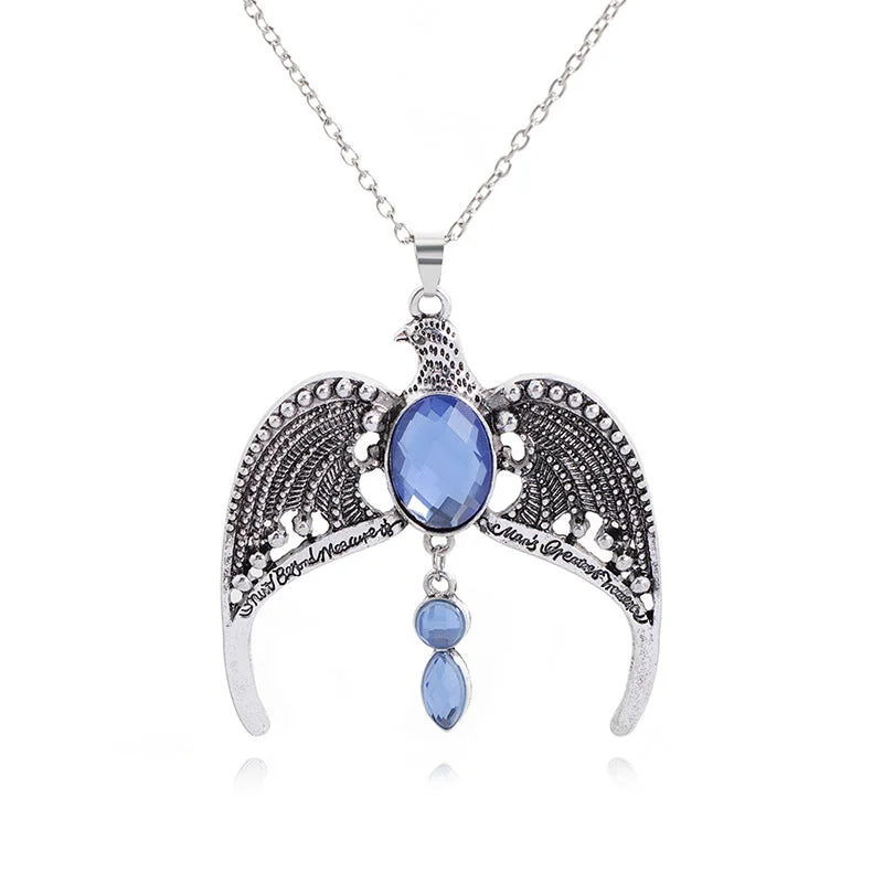 A1010 Ravenclaw Crystal Necklace