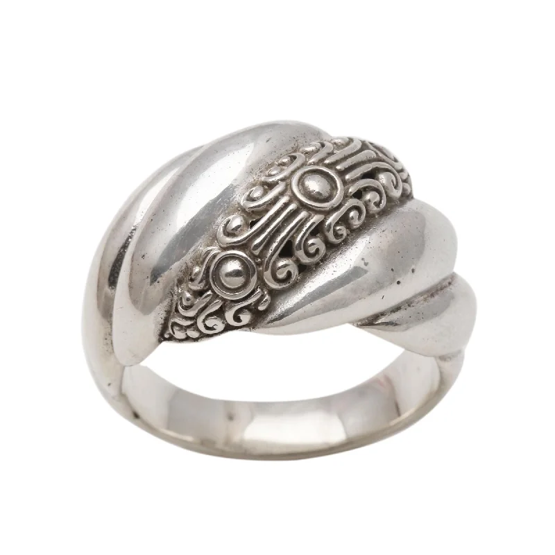 Women’s classic diamond rings-Novica Handmade Boundless Inspiration Sterling Silver Band Ring