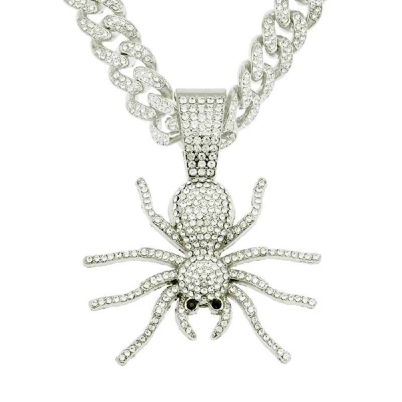 Silver (Spider)-with 5525 Models 50cm Cuban Link Chain