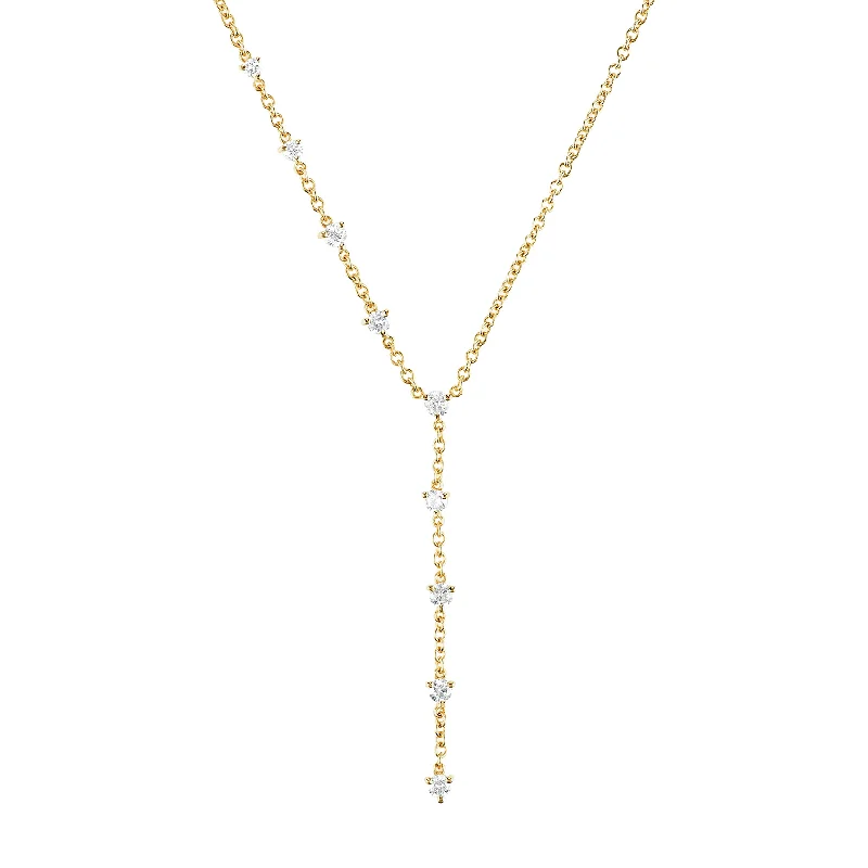 Women’s spiral necklaces-Sparkler Lariat