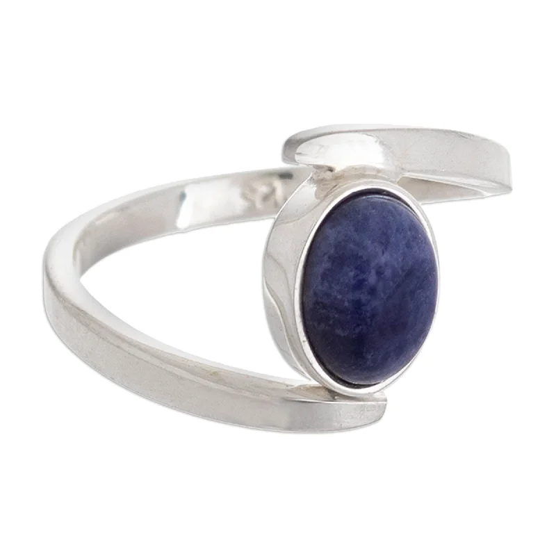 Women’s custom-made engagement rings-Novica Handmade Embrace Life Sodalite Single-Stone Ring