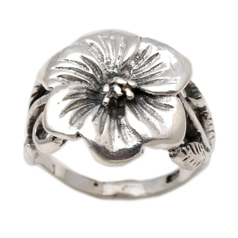 Women’s butterfly rings-Novica Handmade Fascinating Bloom Sterling Silver Cocktail Ring