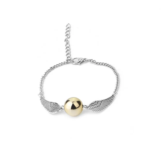 Antique Silver Snitch Bracelet