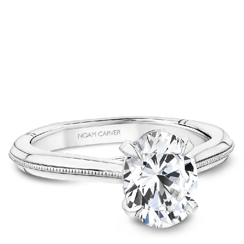 Women’s engagement rings with side stones-Noam Carver Engagement Ring