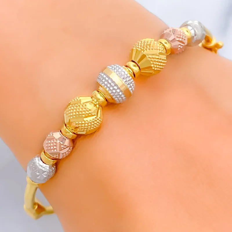 Women’s stretch bracelets-Vibrant Festive 22k Gold Bangle Bracelet