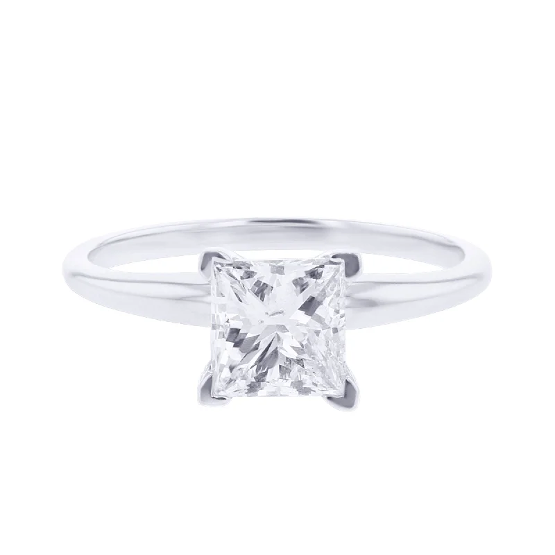 Women’s gold engagement rings-Christa Princess Ready for Love Diamond Engagement Ring 1 1/2ct