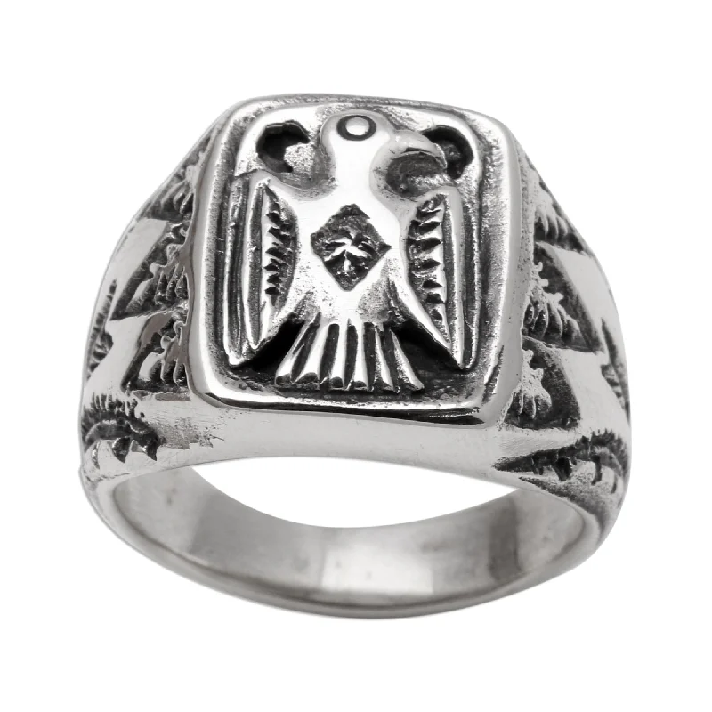 Women’s promise rings-Novica Handmade Ancient Eagle Sterling Silver Signet Ring