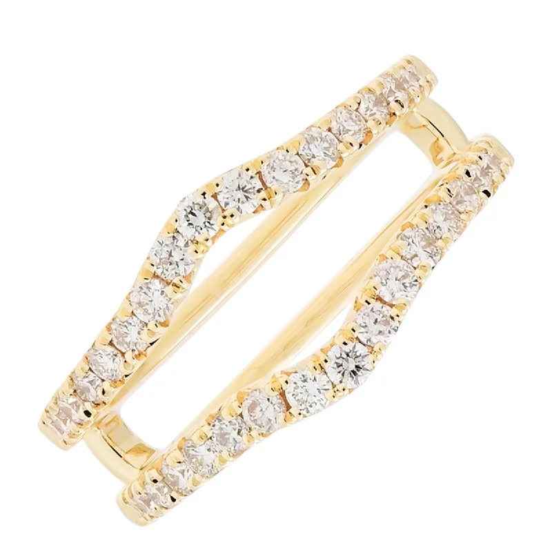 Women’s princess cut engagement rings-Diamond Wedding Ring Insert in 14kt Yellow Gold (5/8ct tw)