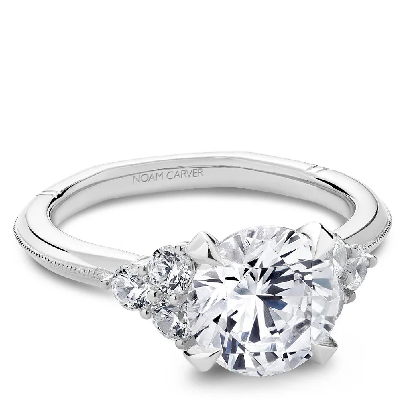 Women’s engagement rings with milgrain details-Noam Carver Engagement Ring