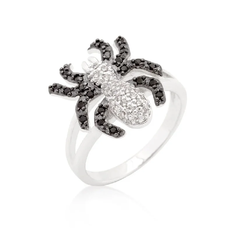 Women’s custom engagement rings-Cubic Zirconia Spider Fashion Ring