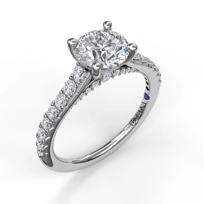 Women’s high-end engagement rings-FANA - DIAMOND FRENCH PAVE ENGAGEMENT RING SETTING