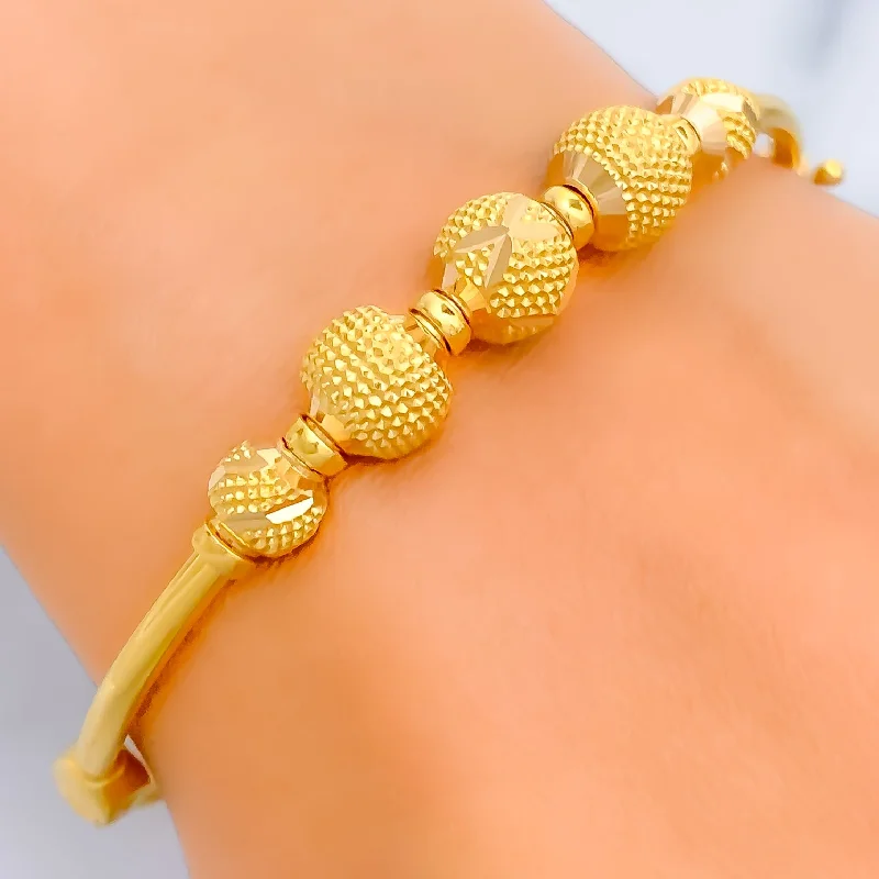 Women’s minimalist bracelets-Lovely Upscale 22k Gold Bangle Bracelet